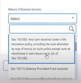 disclosure of exempt income1