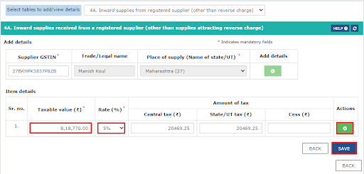 enter the taxable value