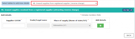 inward supplies from a registered supplier (reverse charge)