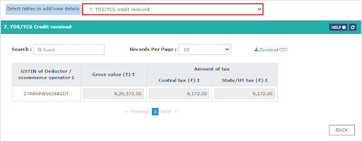 tdstcs credit received