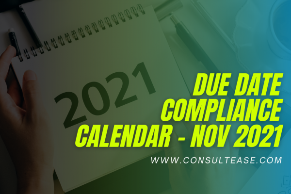 due date compliance calendar nov 2021