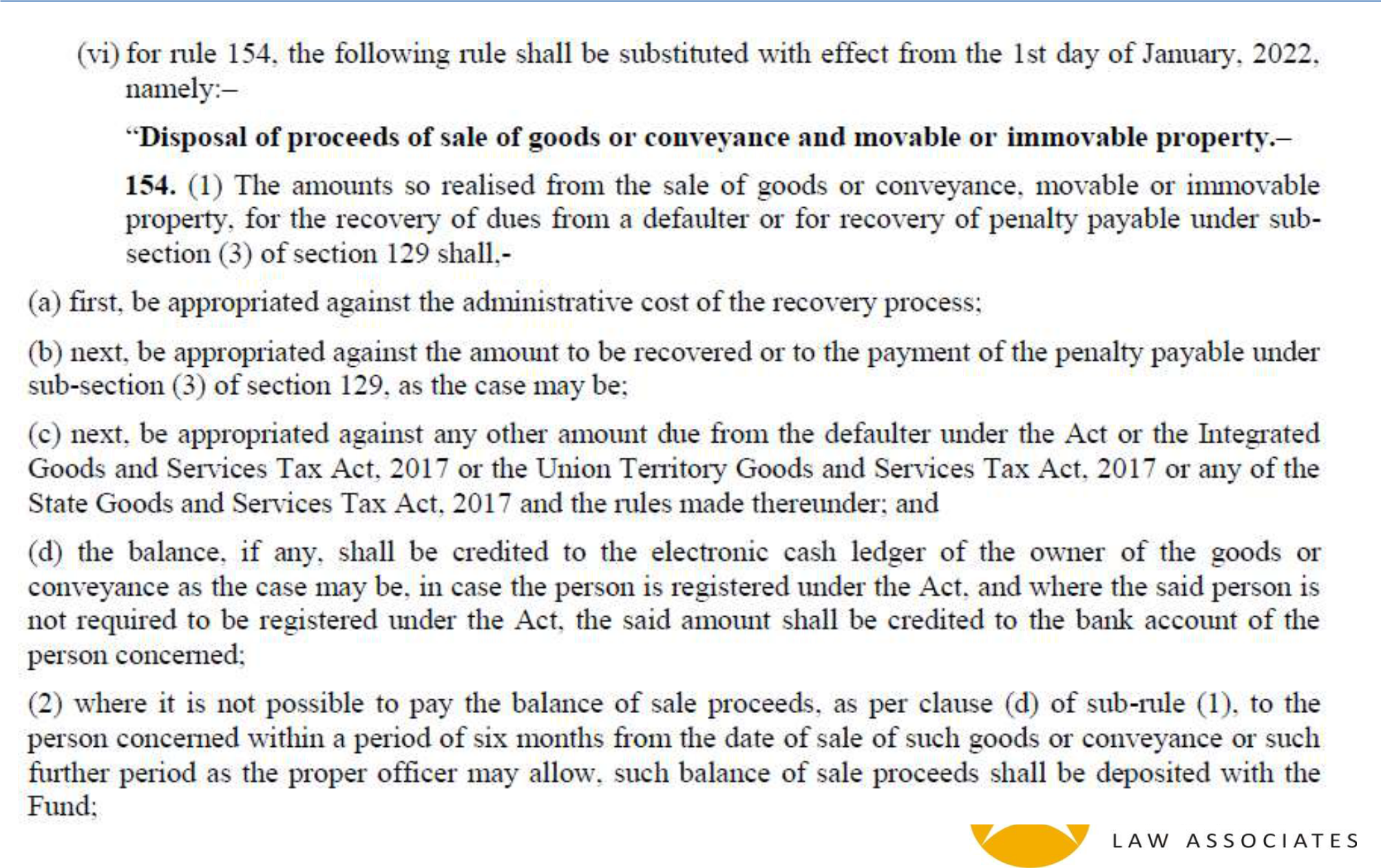 Substituted Rule 154