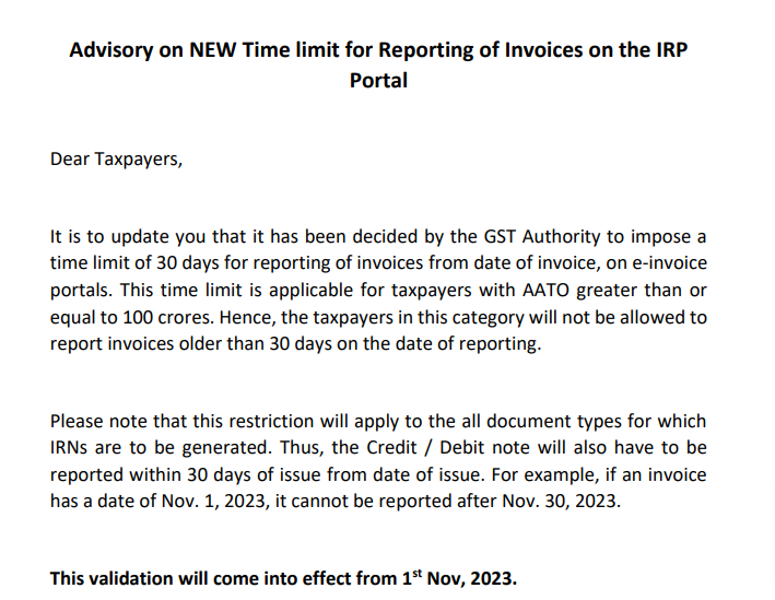 creation a new time limit on invoice